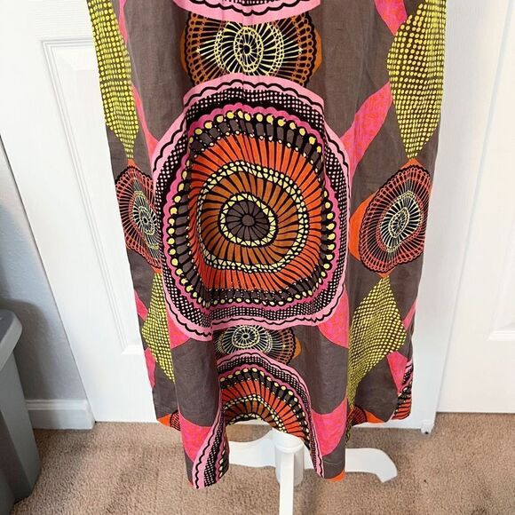 Uncle Frank Anthropologie Sleeveless Gray and Pink Shift Dress Size Large Made i - Picture 5 of 8